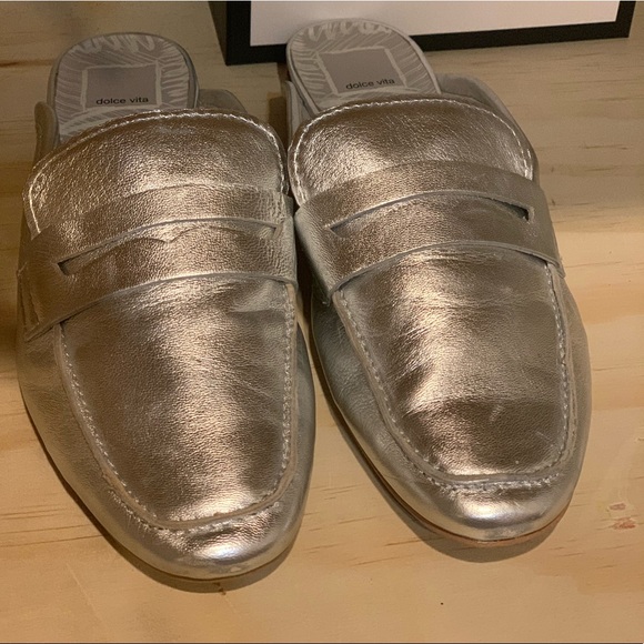 Dolce Vita Shoes - Dolce Vita Silver Loafer Mules